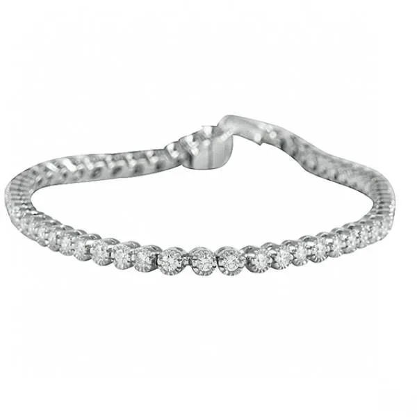 Bracelets GB Round Brilliant Cut Genuine Natural Earth Mined Diamond Tennis Bracelet Beautiful 5 Ct WG 14K Bracelets GB Round Brilliant Cut Genuine Natural Earth Mined Diamond Tennis Bracelet Beautiful 5 Ct WG 14K