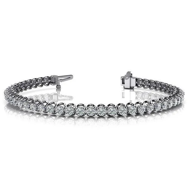 Bracelets GB Sparkling 650 Carats Natural Earth Mined Diamonds Tennis Bracelet New WG 14K Bracelets GB Sparkling 650 Carats Natural Earth Mined Diamonds Tennis Bracelet New WG 14K