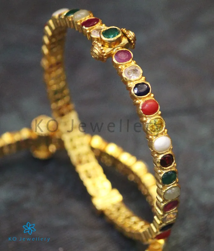 Bracelets Silversmith The Kripa Silver Navratna Bracelet Size222426