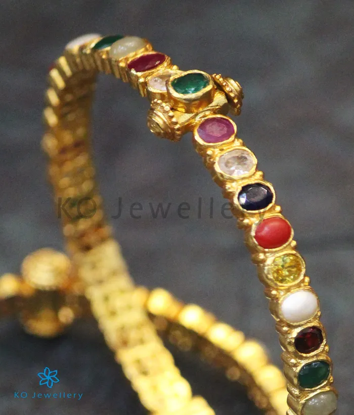 Bracelets Silversmith The Kripa Silver Navratna Bracelet Size222426