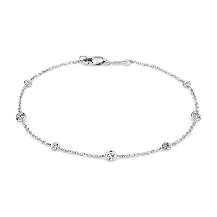 Chain Bracelet Real Natural Earth Mined Diamond By The Yard Station White Gold 14K 3 Ct GB Bracelets Chain Bracelet Real Natural Earth Mined Diamond By The Yard Station White Gold 14K 3 Ct GB Bracelets