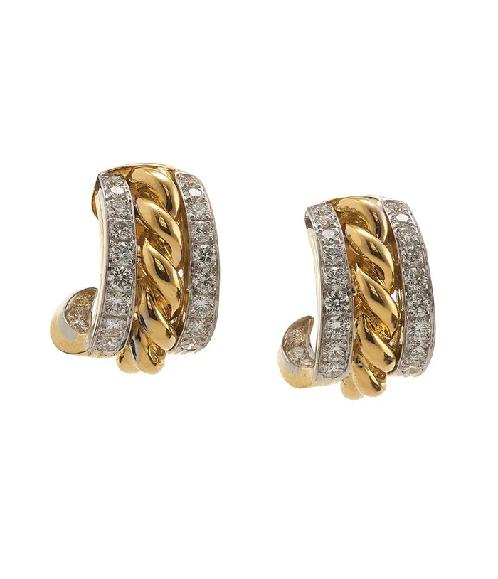 David Webb Workshop Earrings Rope Earrings