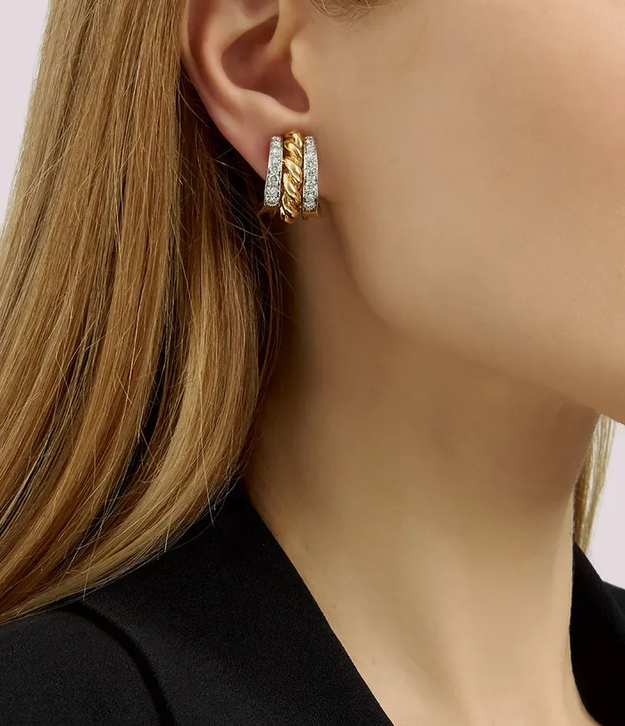 David Webb Workshop Earrings Rope Earrings