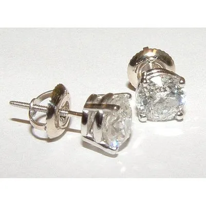 Earrings GB 4 Ct G SI1 Natural Earth Mined Diamonds Beautiful Stud Earrings Platinum Earrings GB 4 Ct G SI1 Natural Earth Mined Diamonds Beautiful Stud Earrings Platinum