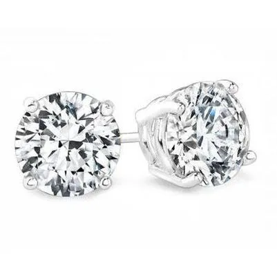 Earrings GB Round Cut Sparkling 450 Carats Natural Earth Mined Diamonds Studs Earrings 14K Gold Earrings GB Round Cut Sparkling 450 Carats Natural Earth Mined Diamonds Studs Earrings 14K Gold