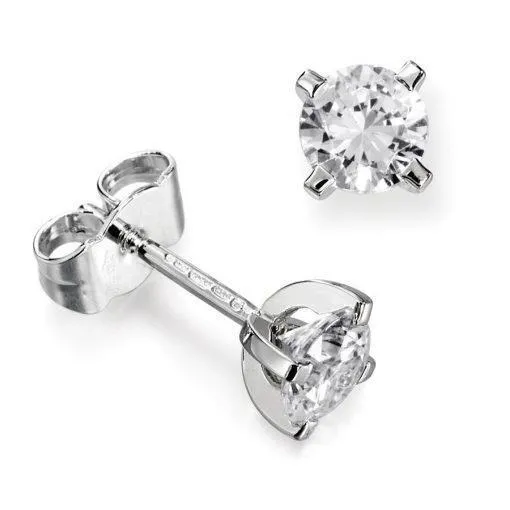 GB 175 Carats Sparkling Round Cut Natural Earth Mined Diamond Stud Earring White Gold 14K Earrings GB 175 Carats Sparkling Round Cut Natural Earth Mined Diamond Stud Earring White Gold 14K Earrings