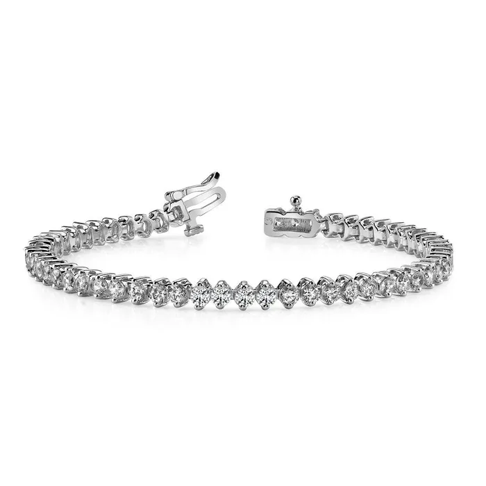 GB Bracelets 56 Carats Round Natural Earth Mined Diamond Women Tennis Bracelet White Gold 14K GB Bracelets 56 Carats Round Natural Earth Mined Diamond Women Tennis Bracelet White Gold 14K