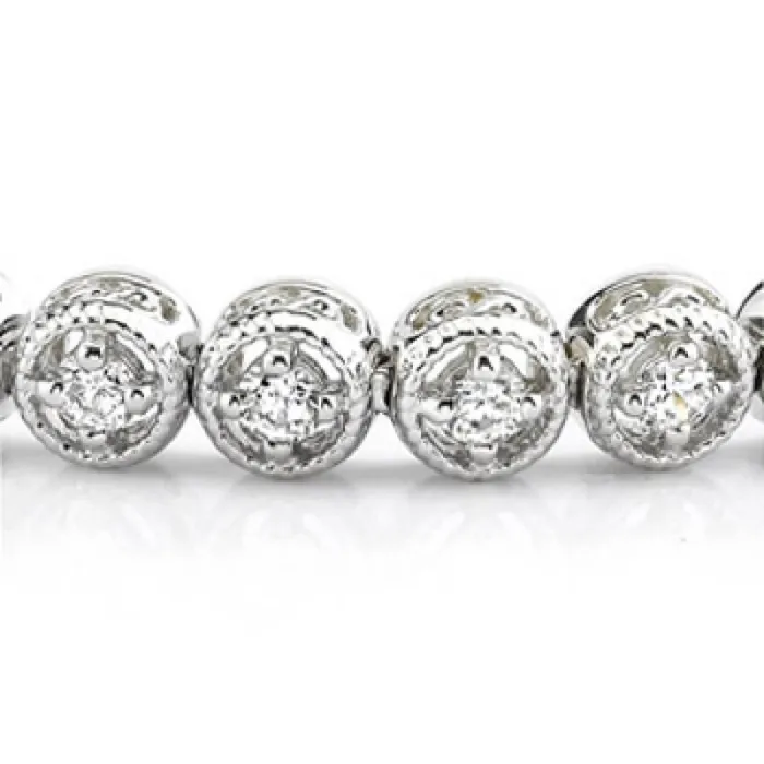 GB Bracelets Round Natural Earth Mined Diamond 480 Carats Tennis Bracelet White Gold 14K GB Bracelets Round Natural Earth Mined Diamond 480 Carats Tennis Bracelet White Gold 14K