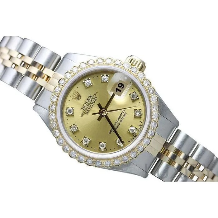 GB Bracelets Ss Gold Bracelet Rolex Datejust Watch Champagne Diamond Bezel GB Bracelets Ss Gold Bracelet Rolex Datejust Watch Champagne Diamond Bezel