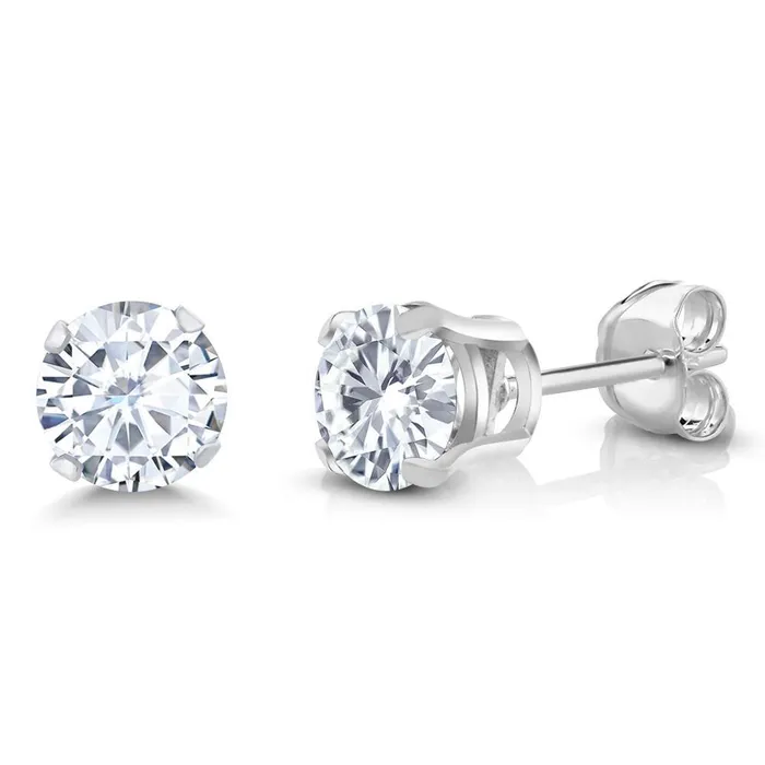 GB Earrings 310 Carats Round Natural Earth Mined Diamonds Women Studs Earrings White Gold 14K GB Earrings 310 Carats Round Natural Earth Mined Diamonds Women Studs Earrings White Gold 14K