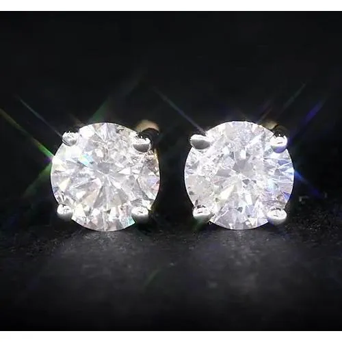 GB Earrings Round Natural Earth Mined Diamond 180 Carats Stud Earrings Basket Setting Yellow Gold 14K GB Earrings Round Natural Earth Mined Diamond 180 Carats Stud Earrings Basket Setting Yellow Gold 14K