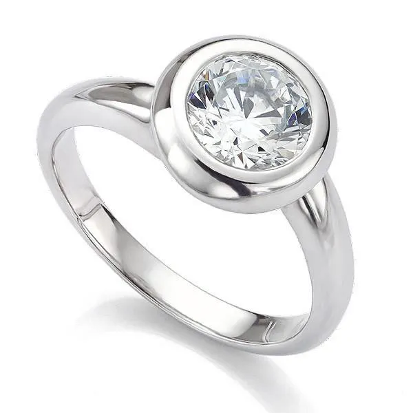 GB Gorgeous Bezel Set Round Natural Earth Mined Diamond Solitaire Ring 175 Ct Rings GB Gorgeous Bezel Set Round Natural Earth Mined Diamond Solitaire Ring 175 Ct Rings