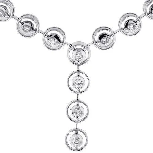 GB Necklaces Sparkling Round Brilliant Cut 2 Ct Natural Earth Mined Diamonds Lady Necklace White Gold GB Necklaces Sparkling Round Brilliant Cut 2 Ct Natural Earth Mined Diamonds Lady Necklace White Gold