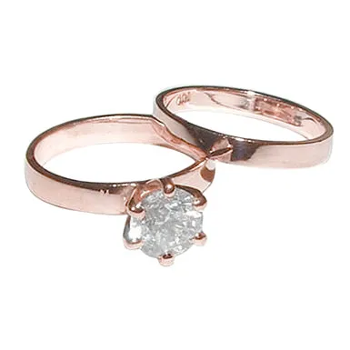 GB Rings 1 Carat Natural Earth Mined Diamond Engagement Ring Set Solitaire Wedding Band GB Rings 1 Carat Natural Earth Mined Diamond Engagement Ring Set Solitaire Wedding Band