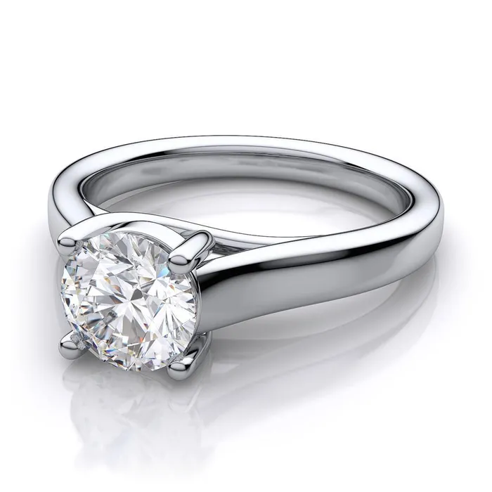 GB Rings 1 Carat Round Natural Earth Mined Diamond Engagement Solitaire Ring White Gold Jewelry GB Rings 1 Carat Round Natural Earth Mined Diamond Engagement Solitaire Ring White Gold Jewelry