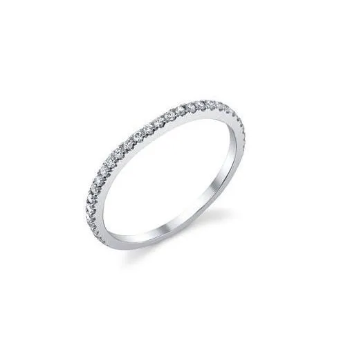 GB Rings 1 Ct Round Cut Natural Earth Mined Diamond Wedding Band 14K White Gold GB Rings 1 Ct Round Cut Natural Earth Mined Diamond Wedding Band 14K White Gold