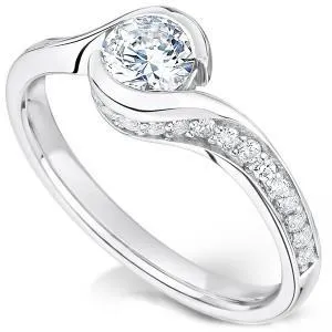 GB Rings 275 Ct Solitaire With Accent Natural Earth Mined Diamonds Anniversary Ring White Gold 14K GB Rings 275 Ct Solitaire With Accent Natural Earth Mined Diamonds Anniversary Ring White Gold 14K