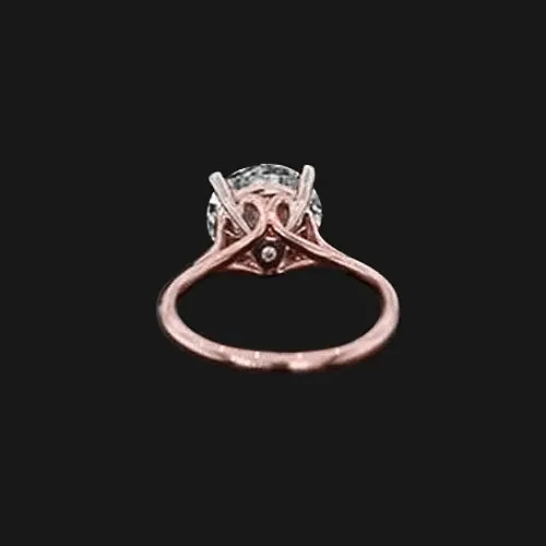 GB Rings 2 Ct Old Miner Natural Earth Mined Diamond Interlocking Solitaire Ring