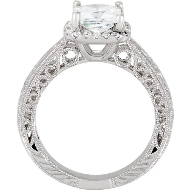 GB Rings Cushion Natural Earth Mined Diamond Hidden Halo Engagement Ring White Gold 14K GB Rings Cushion Natural Earth Mined Diamond Hidden Halo Engagement Ring White Gold 14K