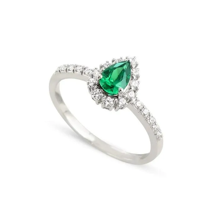 GB Rings Engagement Ring 480 Carats Green Emerald With Natural Earth Mined Diamonds White Gold 14K GB Rings Engagement Ring 480 Carats Green Emerald With Natural Earth Mined Diamonds White Gold 14K