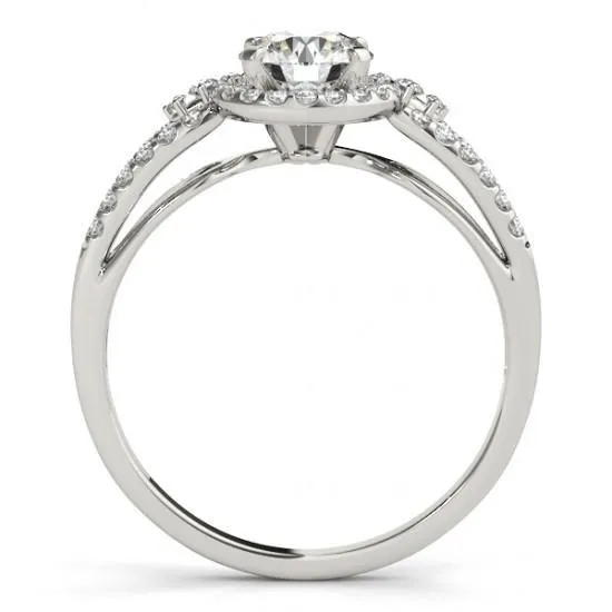 GB Rings Halo Round Natural Earth Mined Diamond Engagement Ring Split Shank 150 Carat WG 14K GB Rings Halo Round Natural Earth Mined Diamond Engagement Ring Split Shank 150 Carat WG 14K