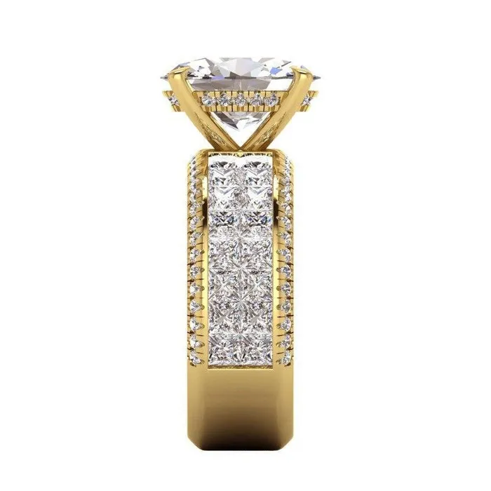 GB Rings Natural Earth Mined Diamond Engagement Ring Oval Center 695 Carats Yellow Gold 14K GB Rings Natural Earth Mined Diamond Engagement Ring Oval Center 695 Carats Yellow Gold 14K