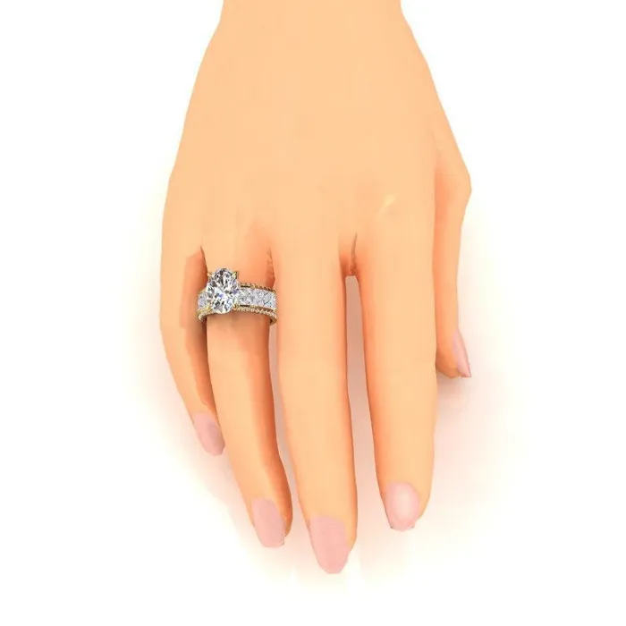 GB Rings Natural Earth Mined Diamond Engagement Ring Oval Center 695 Carats Yellow Gold 14K GB Rings Natural Earth Mined Diamond Engagement Ring Oval Center 695 Carats Yellow Gold 14K