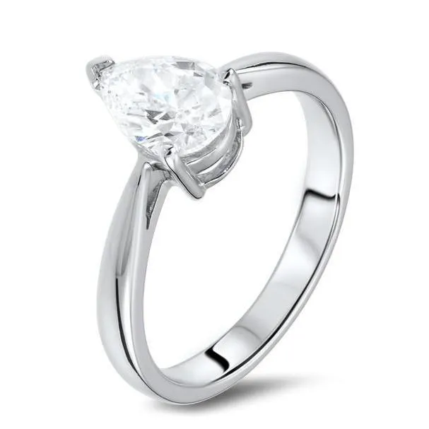GB Rings Pear Cut Solitaire 190 Carat Natural Earth Mined Diamond Ring White Gold 14K GB Rings Pear Cut Solitaire 190 Carat Natural Earth Mined Diamond Ring White Gold 14K