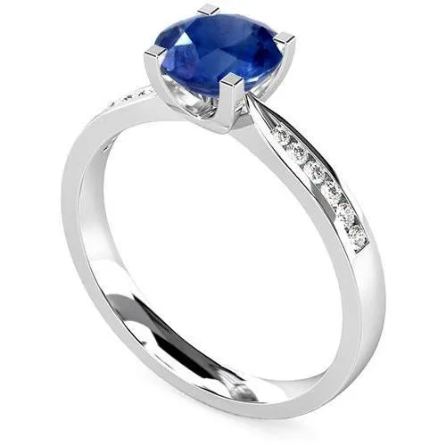 GB Rings Real 2 Carat Sapphire Engagement Ring
