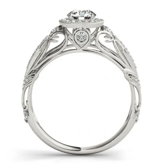 GB Rings Round Natural Earth Mined Diamond Engagement Anniversary 110 Carat Fancy Ring WG 14K GB Rings Round Natural Earth Mined Diamond Engagement Anniversary 110 Carat Fancy Ring WG 14K