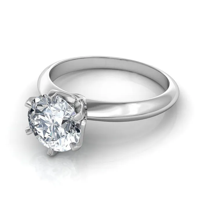 GB Rings Solitaire Sparkling 2 Natural Earth Mined Diamond Engagement Ring 14K White Gold GB Rings Solitaire Sparkling 2 Natural Earth Mined Diamond Engagement Ring 14K White Gold