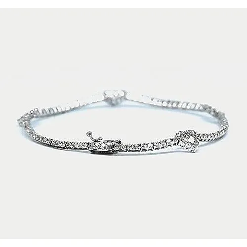 GB Round Natural Earth Mined Diamond Tennis Bracelet 250 Carats F G VS1 White Gold 14K Bracelets GB Round Natural Earth Mined Diamond Tennis Bracelet 250 Carats F G VS1 White Gold 14K Bracelets