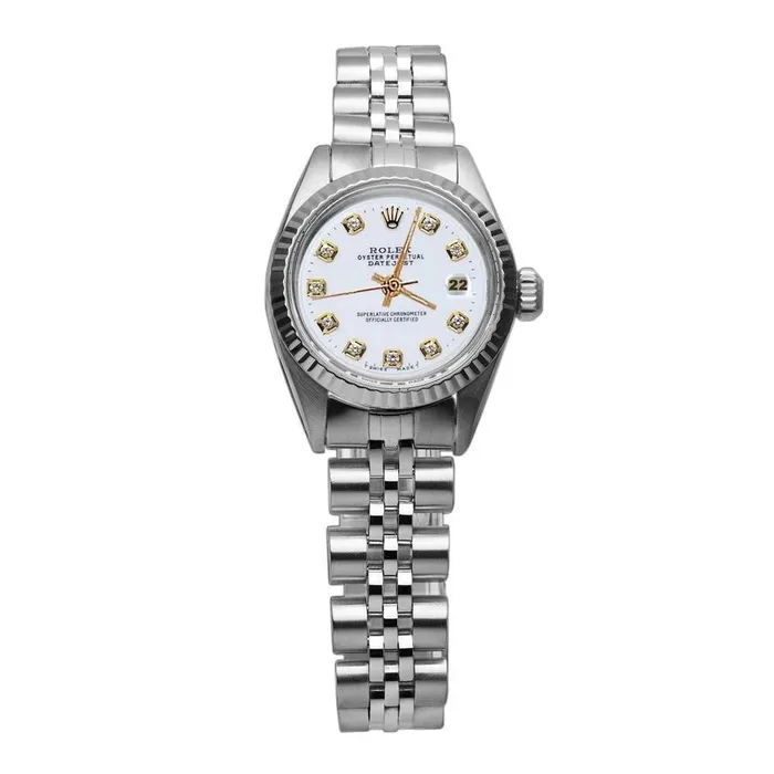 GB White Diamond Dial Rolex Perpetual Ss Women Datejust Watch Watches