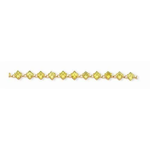 GB Yellow Gold Natural Earth Mined DiamondShaped Fancy Yellow Sapphire 18 Carats Bracelet Bracelets GB Yellow Gold Natural Earth Mined DiamondShaped Fancy Yellow Sapphire 18 Carats Bracelet Bracelets
