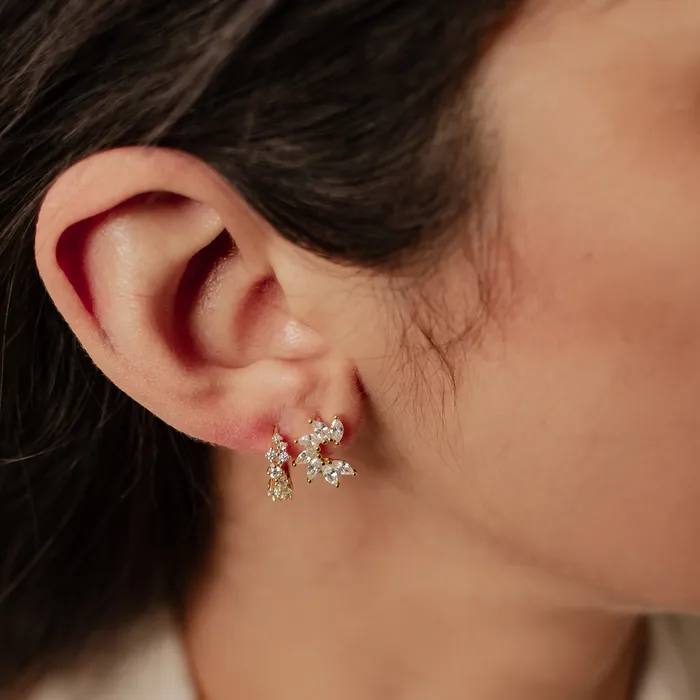 Glitter Duo Earrings Set Sterling Silver Hey Happiness Earrings Glitter Duo Earrings Set Sterling Silver Hey Happiness Earrings