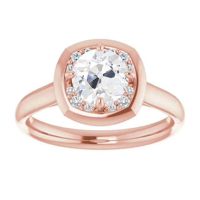 Halo Round Old Cut Natural Earth Mined Diamond Ring Prong Set 325 Carats Rose Gold HarryChadEntcom Rings Halo Round Old Cut Natural Earth Mined Diamond Ring Prong Set 325 Carats Rose Gold HarryChadEntcom Rings