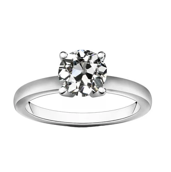 HarryChadEntcom Rings 2 Carats Old Miner Solitaire Natural Diamond Ring White Gold 14K HarryChadEntcom Rings 2 Carats Old Miner Solitaire Natural Diamond Ring White Gold 14K