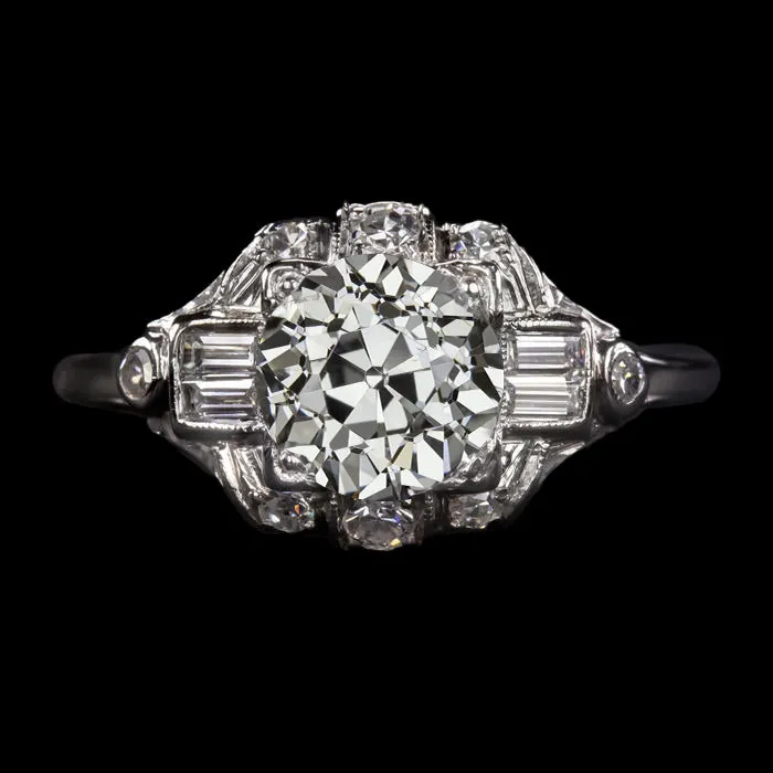 HarryChadEntcom Rings Baguette Round Old Miner Real Natural Earth Mined Diamond Ring Vintage Style 4 Carats HarryChadEntcom Rings Baguette Round Old Miner Real Natural Earth Mined Diamond Ring Vintage Style 4 Carats