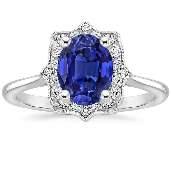 HarryChadEntcom Rings Halo Oval Blue Sapphire Wedding Ring 350 Carats Women Natural Earth Mined Diamond Jewelry HarryChadEntcom Rings Halo Oval Blue Sapphire Wedding Ring 350 Carats Women Natural Earth Mined Diamond Jewelry