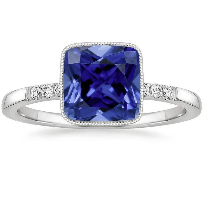 HarryChadEntcom Rings Natural Earth Mined Diamond And Blue Sapphire Vintage Style Ring 6 Carats Gemstone HarryChadEntcom Rings Natural Earth Mined Diamond And Blue Sapphire Vintage Style Ring 6 Carats Gemstone