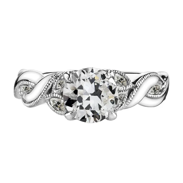 HarryChadEntcom Rings Real Round Marquise Old Cut Milgrain Genuine Diamond Infinity Shank Ring 3 Carats HarryChadEntcom Rings Real Round Marquise Old Cut Milgrain Genuine Diamond Infinity Shank Ring 3 Carats