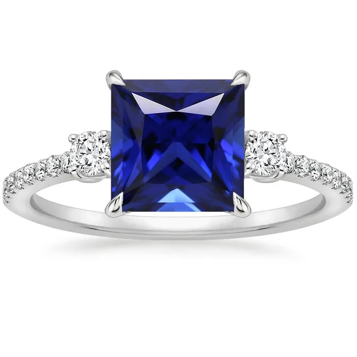 HarryChadEntcom Rings Solitaire Accents Ring Sri Lankan Sapphire and Natural Earth Mined Diamond 55 Carat HarryChadEntcom Rings Solitaire Accents Ring Sri Lankan Sapphire and Natural Earth Mined Diamond 55 Carat