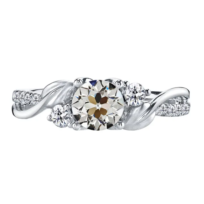 HarryChadEntcom Rings White Gold Round Natural Diamond Old Mine Cut Anniversary Ring 350 Carats HarryChadEntcom Rings White Gold Round Natural Diamond Old Mine Cut Anniversary Ring 350 Carats