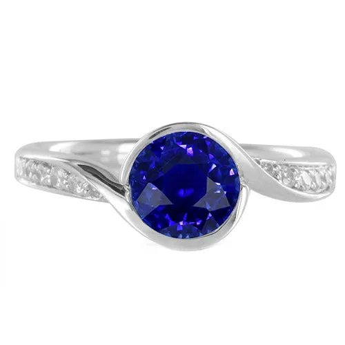 HarryChadEntcom Round Natural Earth Mined Diamond Blue Sapphire Ring 250 Carats Bypass Style Gold Shank Rings HarryChadEntcom Round Natural Earth Mined Diamond Blue Sapphire Ring 250 Carats Bypass Style Gold Shank Rings