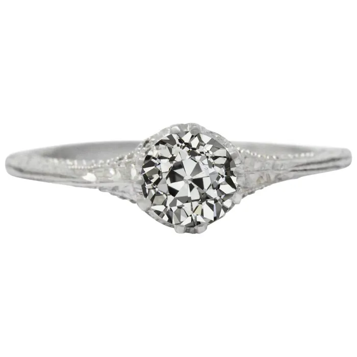 HarryChadEntcom Solitaire Anniversary Ring Round Old European Natural Earth Mined Diamond 2 Carats Gold Rings HarryChadEntcom Solitaire Anniversary Ring Round Old European Natural Earth Mined Diamond 2 Carats Gold Rings