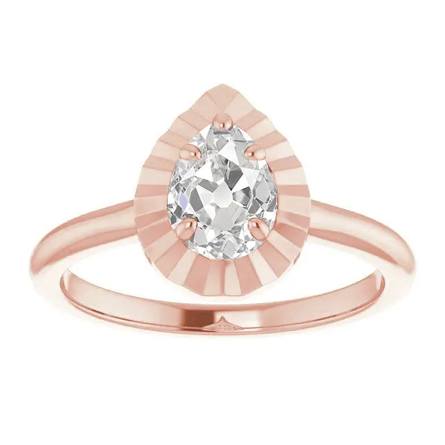 HarryChadEntcom Solitaire Old Cut Pear Natural Earth Mined Diamond Ring 14K Rose Gold 215 Carats Rings HarryChadEntcom Solitaire Old Cut Pear Natural Earth Mined Diamond Ring 14K Rose Gold 215 Carats Rings