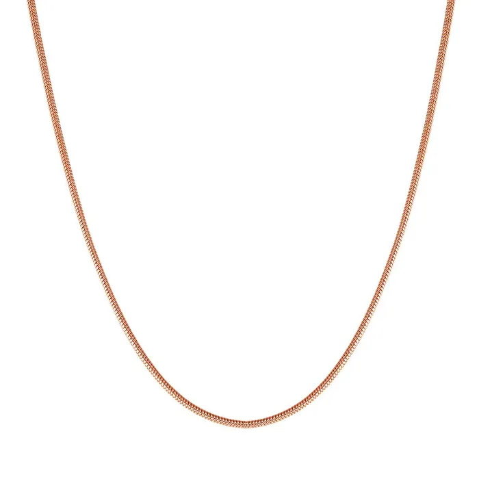 Hey Happiness Necklaces Round Snake Chain Necklace Rose Gold
