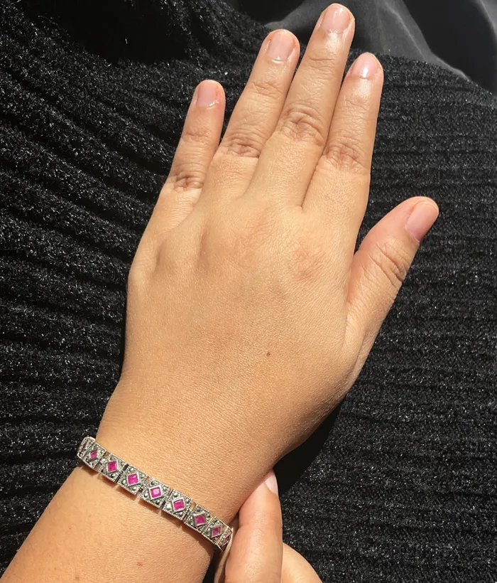 Imported Bracelets The Florence Sparkle Silver Marcasite Bracelet