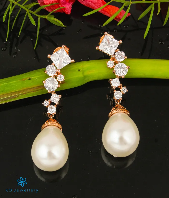 Imported The Nolana Silver RoseGold Earrings Earrings