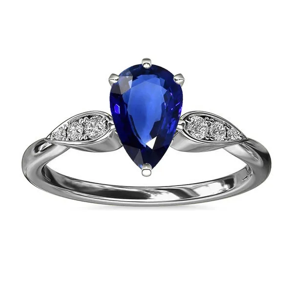 Ladies Natural Earth Mined Diamond Jewelry Ceylon Sapphire Ring 2 Carats White Gold 14K HarryChadEntcom Rings Ladies Natural Earth Mined Diamond Jewelry Ceylon Sapphire Ring 2 Carats White Gold 14K HarryChadEntcom Rings
